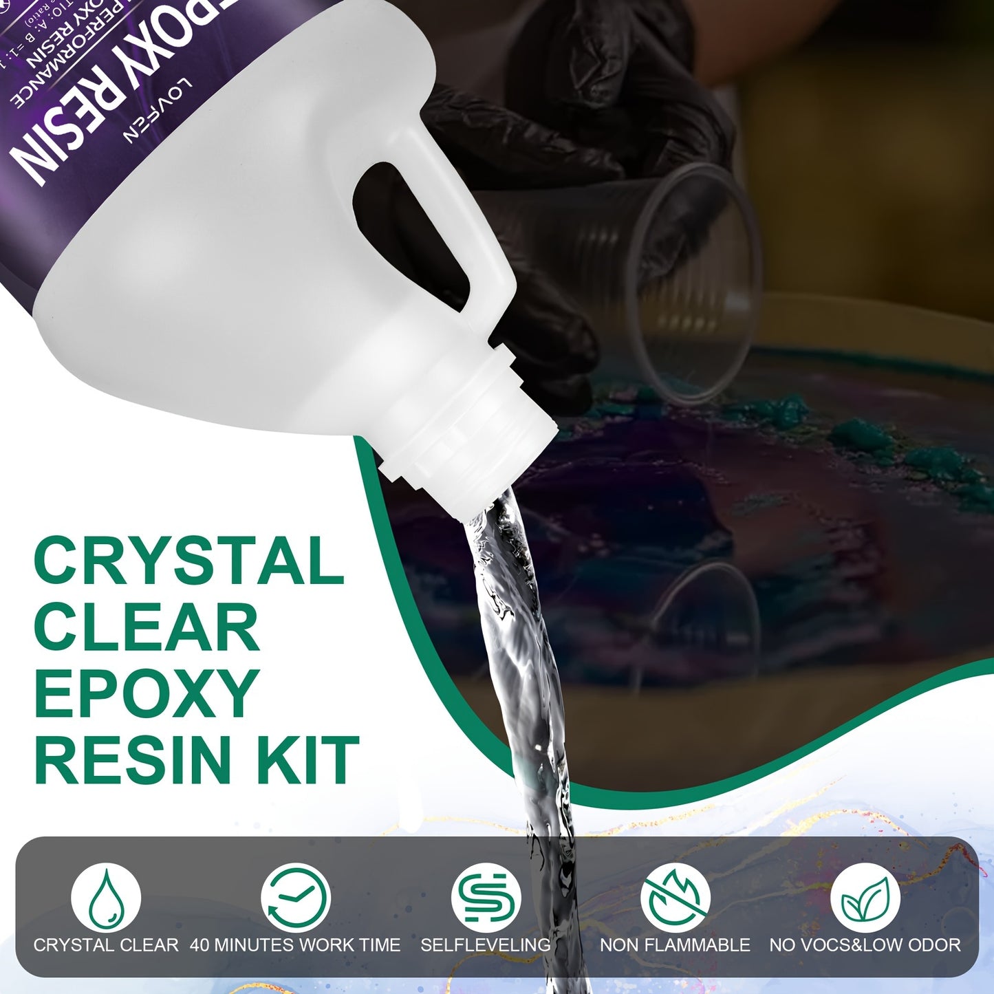 35oz (1L) Super Clear Epoxy Resin Kit