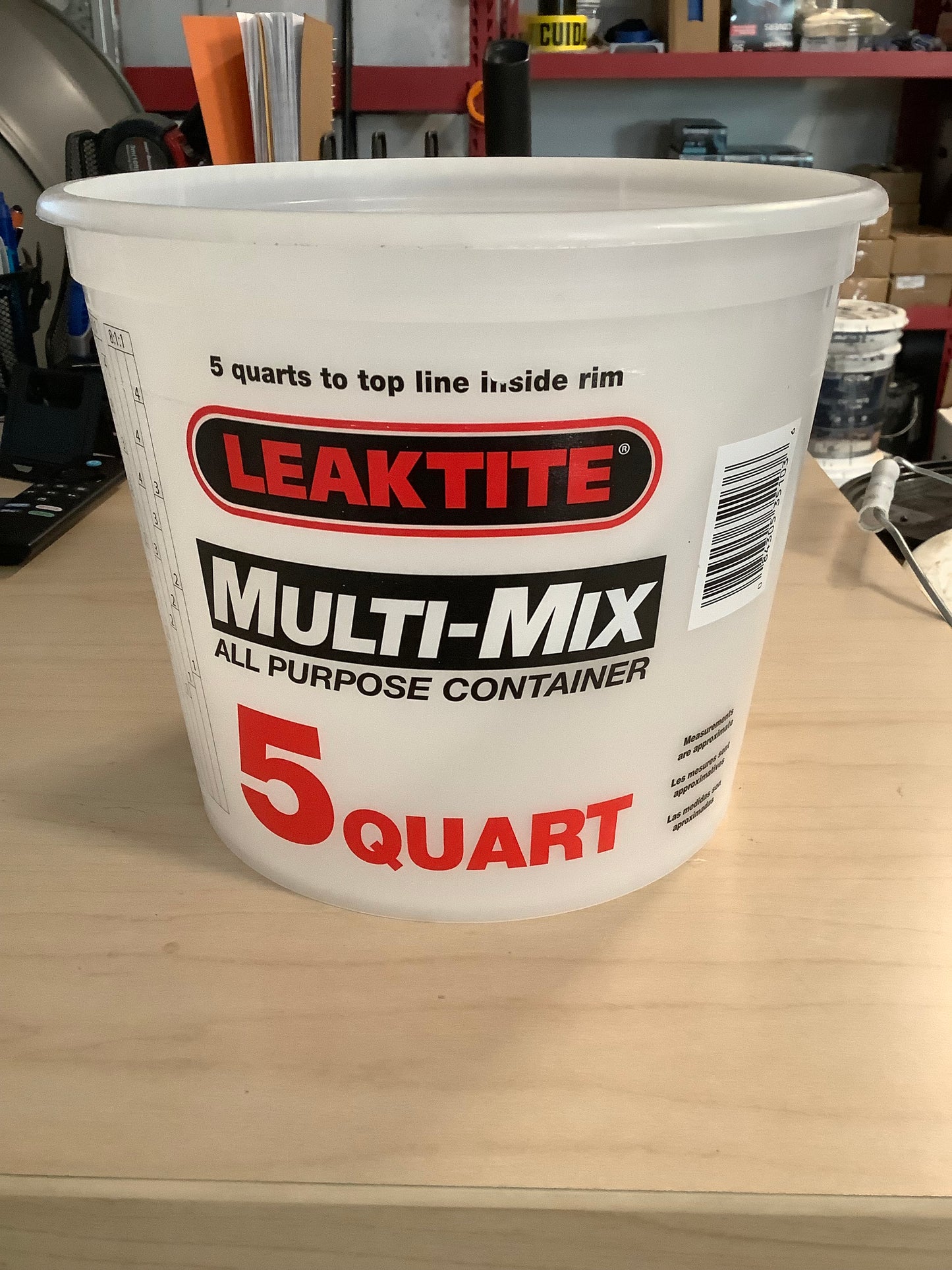 5 Quart Epoxy Measuring Container