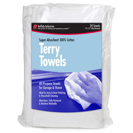 White Terry Towels All Purpose Towel, 24-Pack